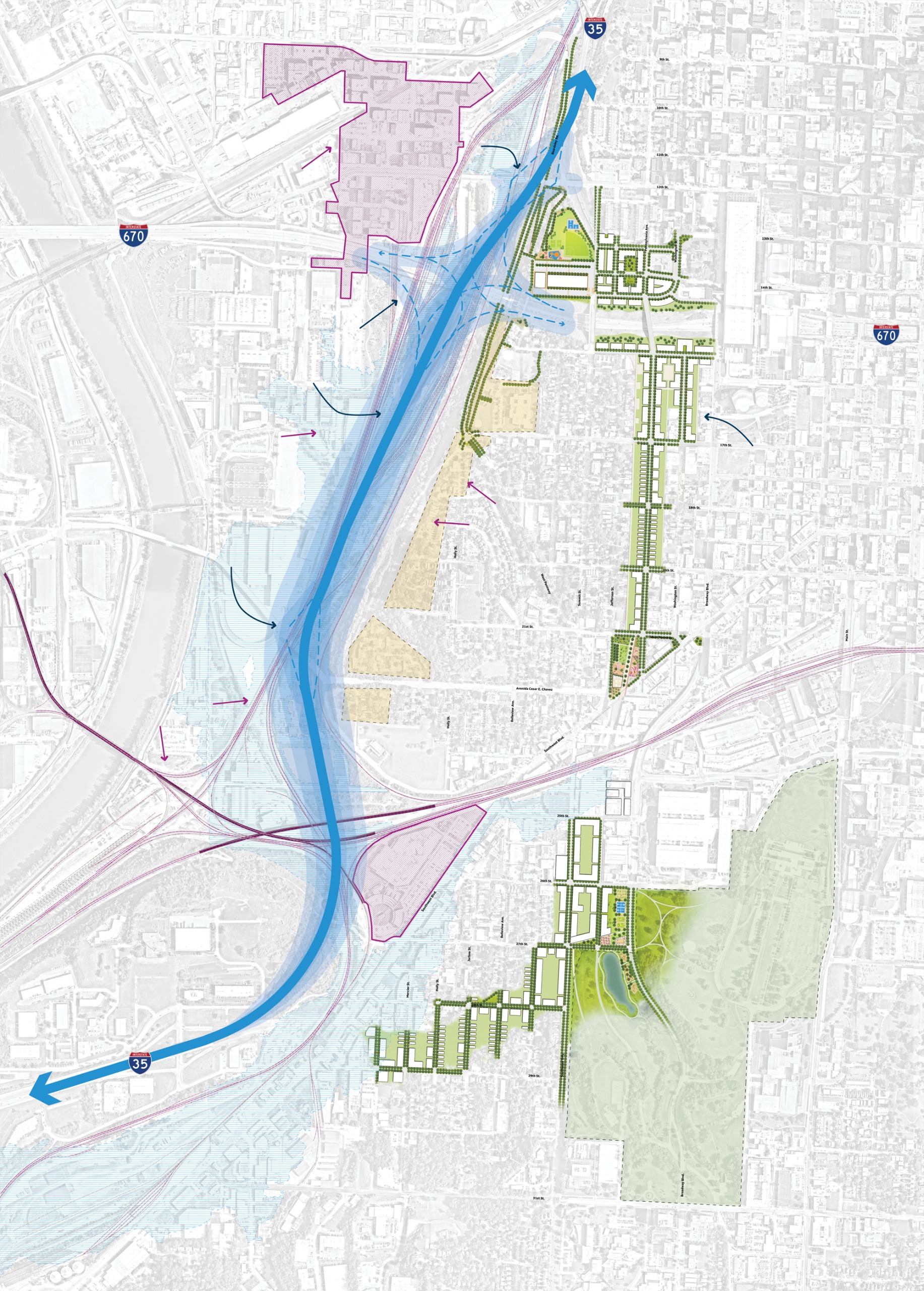 Realign Highway and Restore the Street Grid