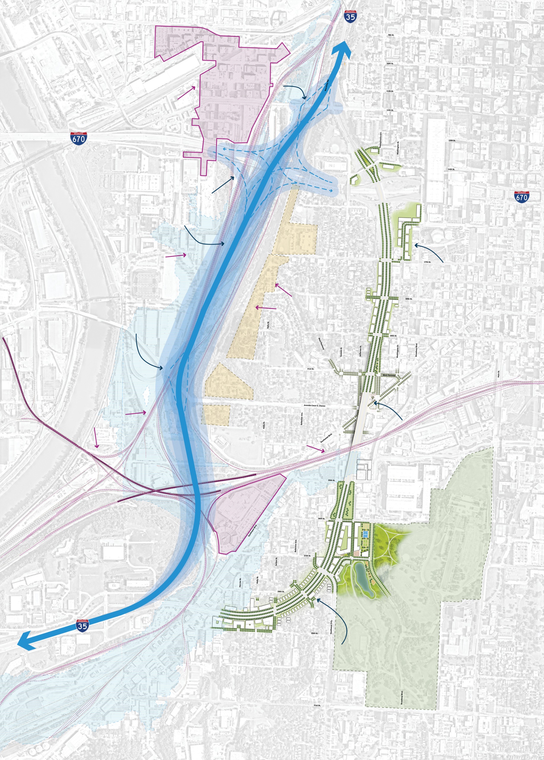 Realign Highway and Construct New Boulevard